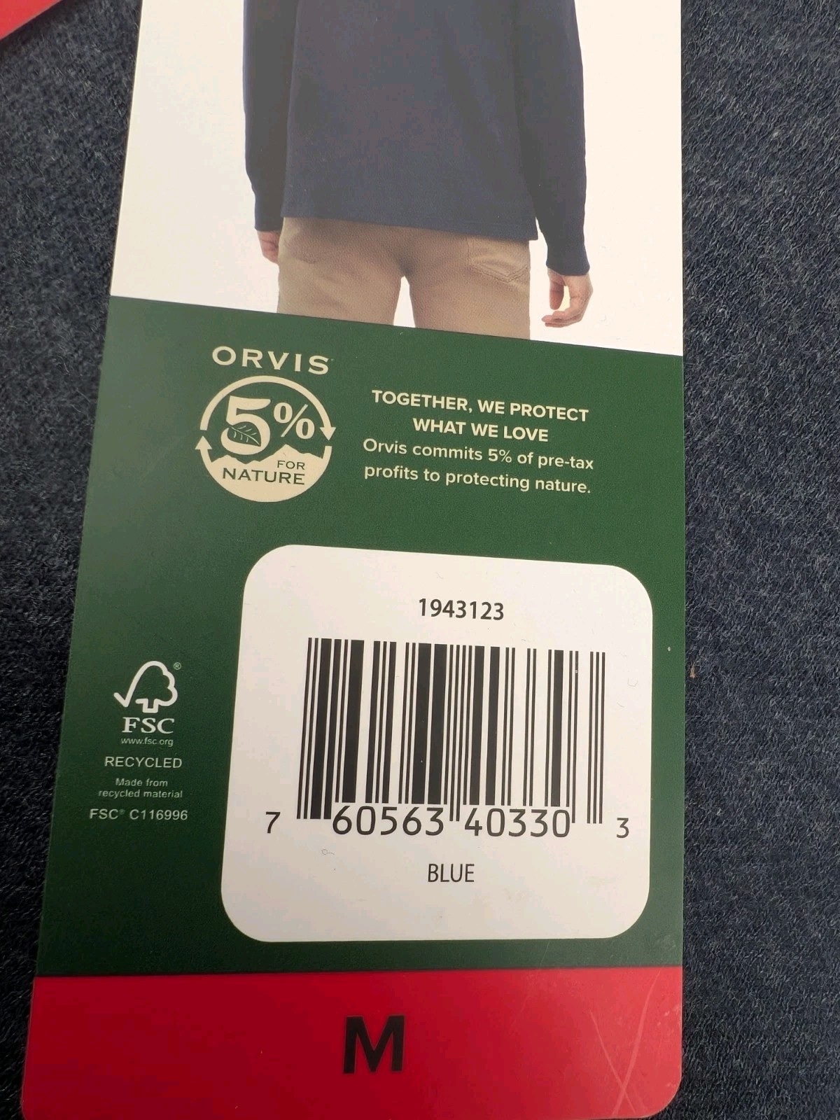 Orvis Long Sleeve Crew Sweatshirt Men&rsquo;s Size M Blue Casual Pullover NWT