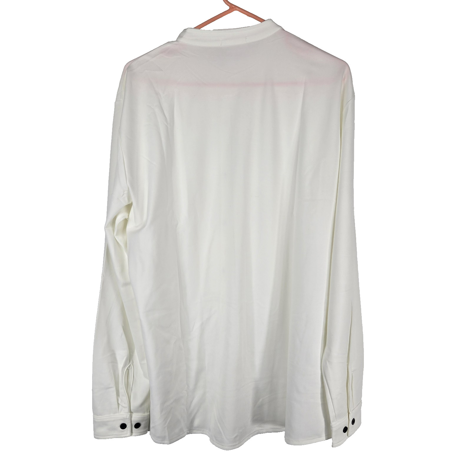 Coofandy Full Button Up Long Sleeve Crew Neck Shirt Men&rsquo;s Size XXL NWT