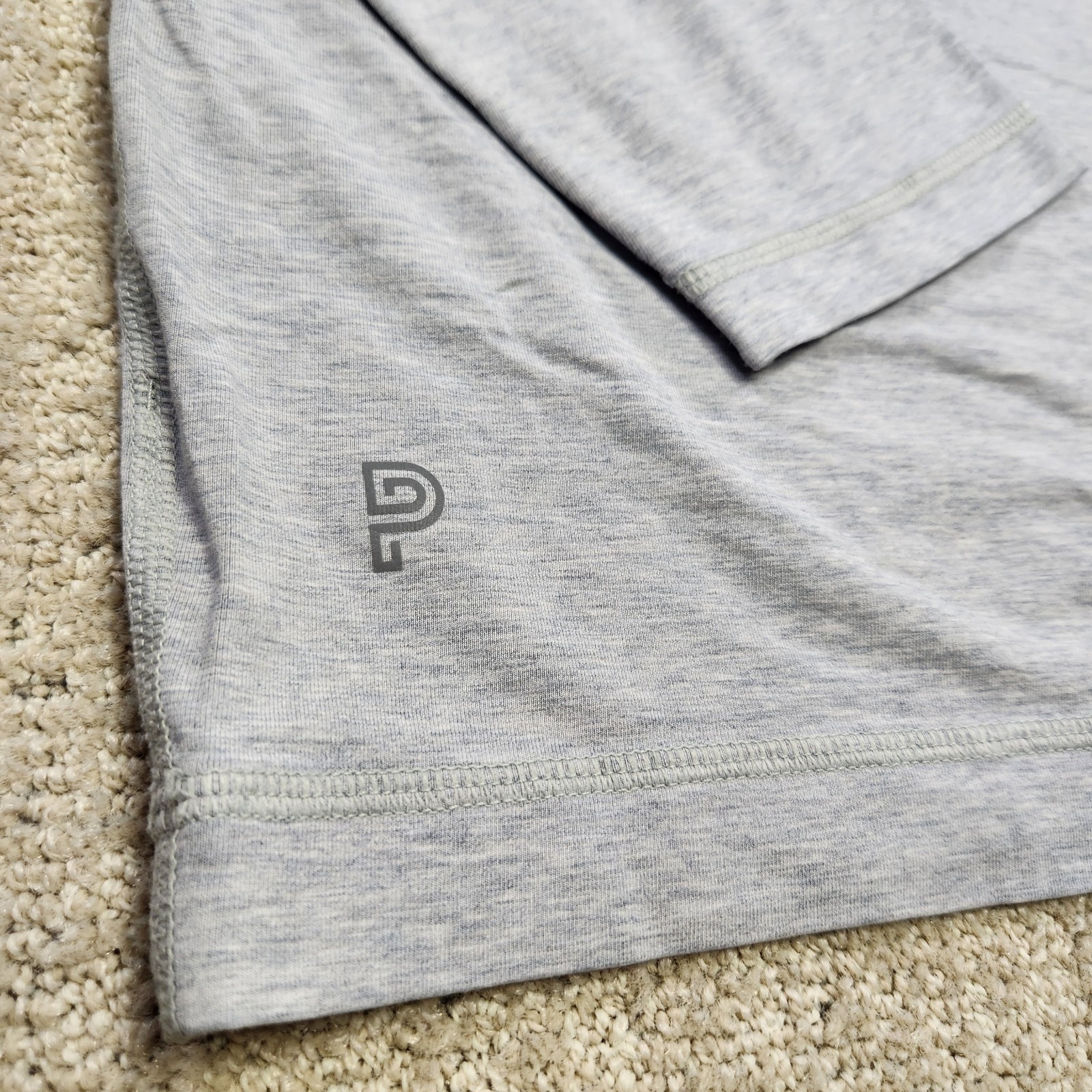 Public Rec Shirt Men XL Gray Go To Henley Pima Cotton Stretch Blend Long Sleeve