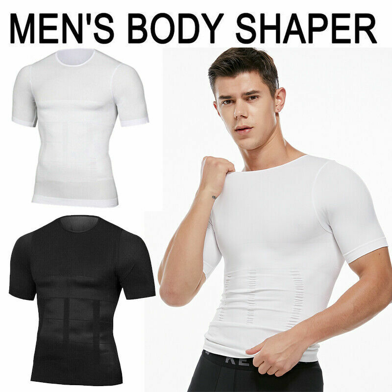 Men&rsquo;s Slimming Ultra Lift Chest Body Shaper Vest Top Abdomen T-Shirt Compression