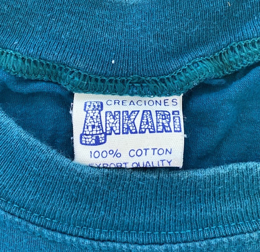 Vintage 90s Peru T-Shirt Machu Picchu Cusco Ankari SZ L Boxy