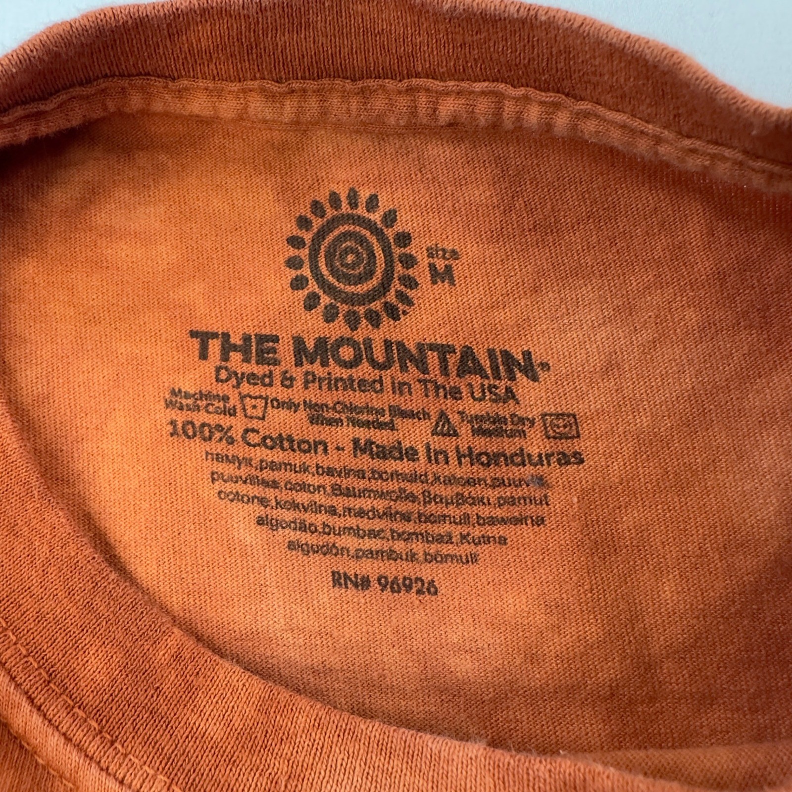 Vtg The Mountain Shirt Men&rsquo;s Medium 2000 Barbara Keith Orange Tie Dye Tiger King