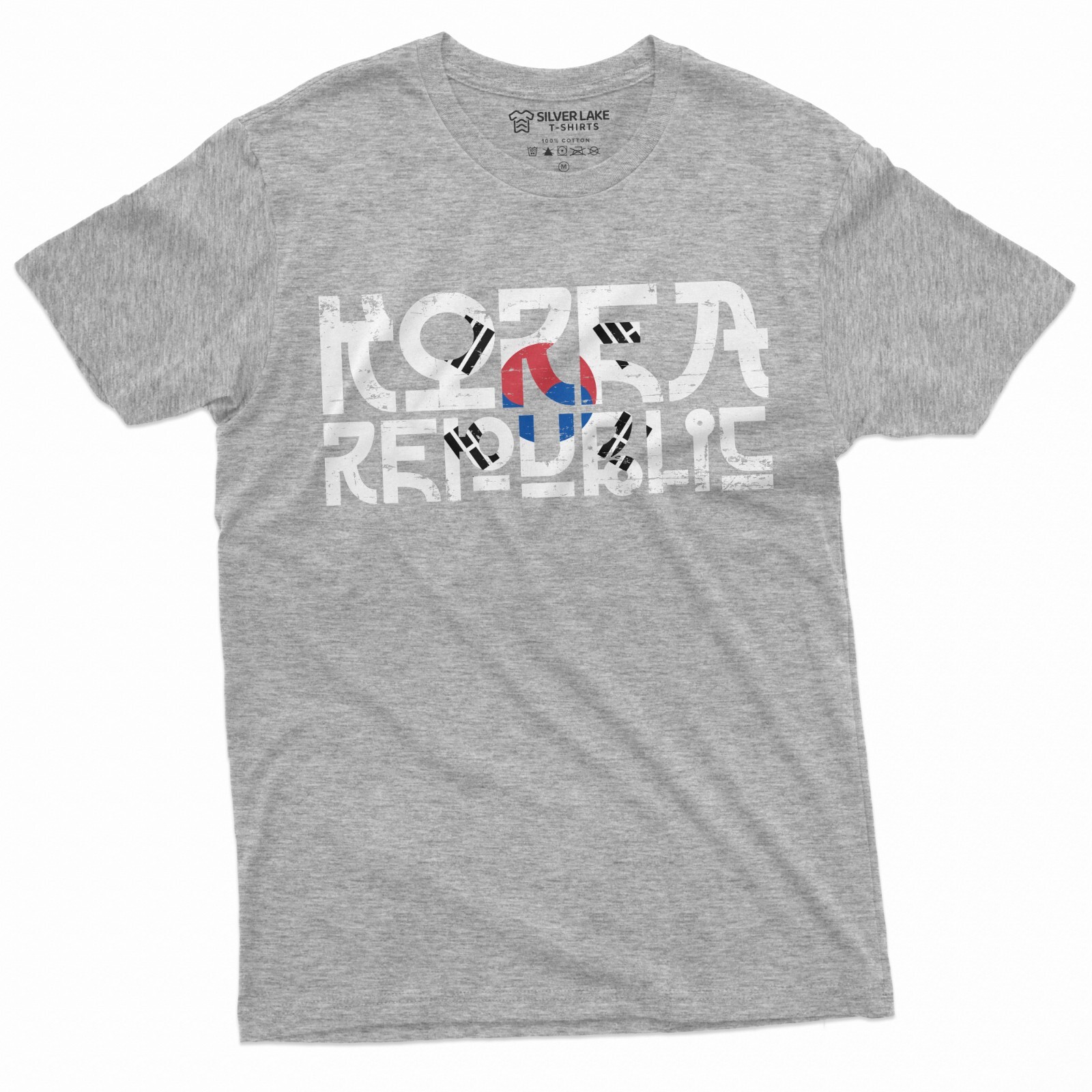 South Korea T-shirt Korean Republic Shirt Flag Coat of arms Football Soccer Tee