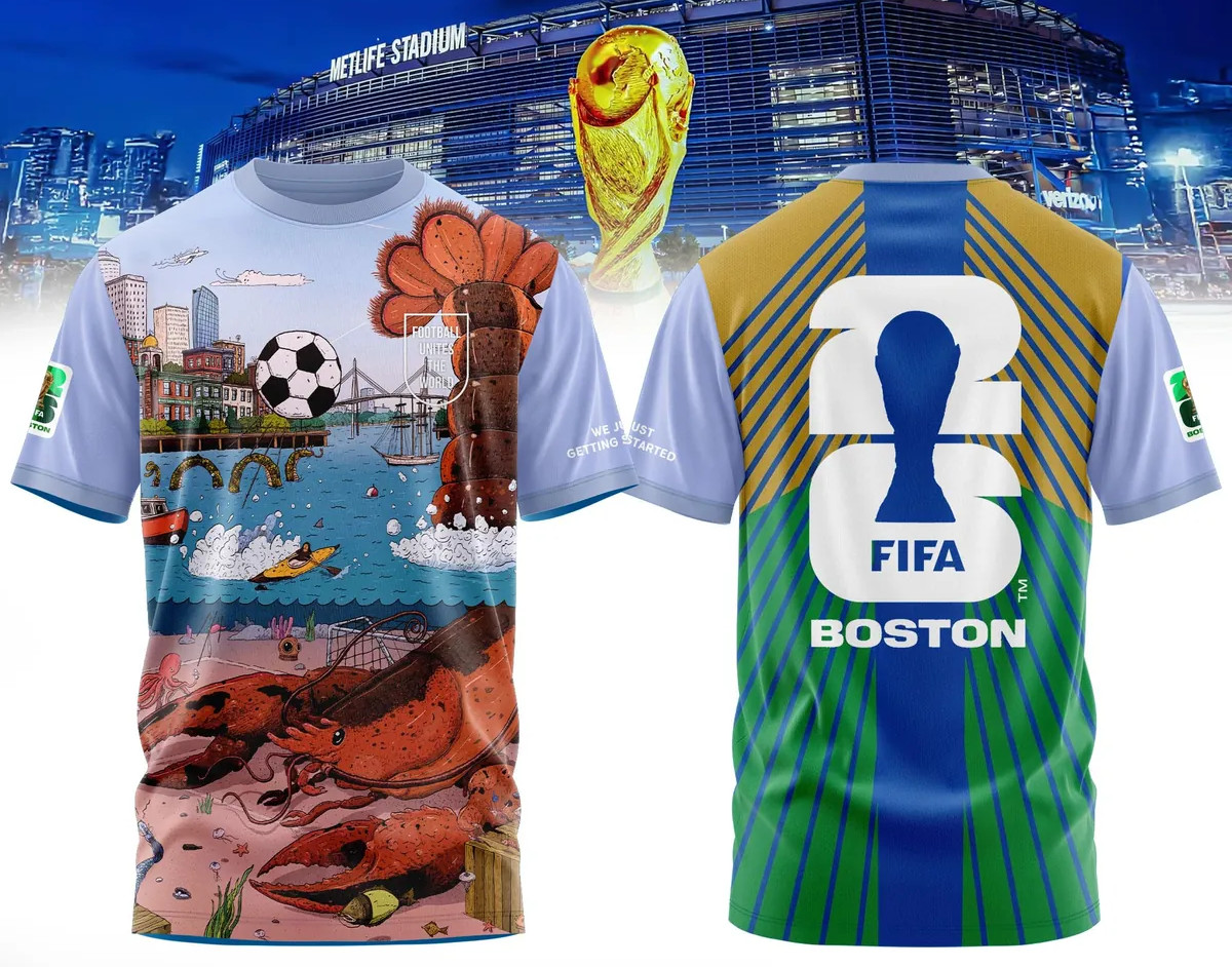 Boston FIFA World Cup 2026 Commemorative 3D T-Shirt