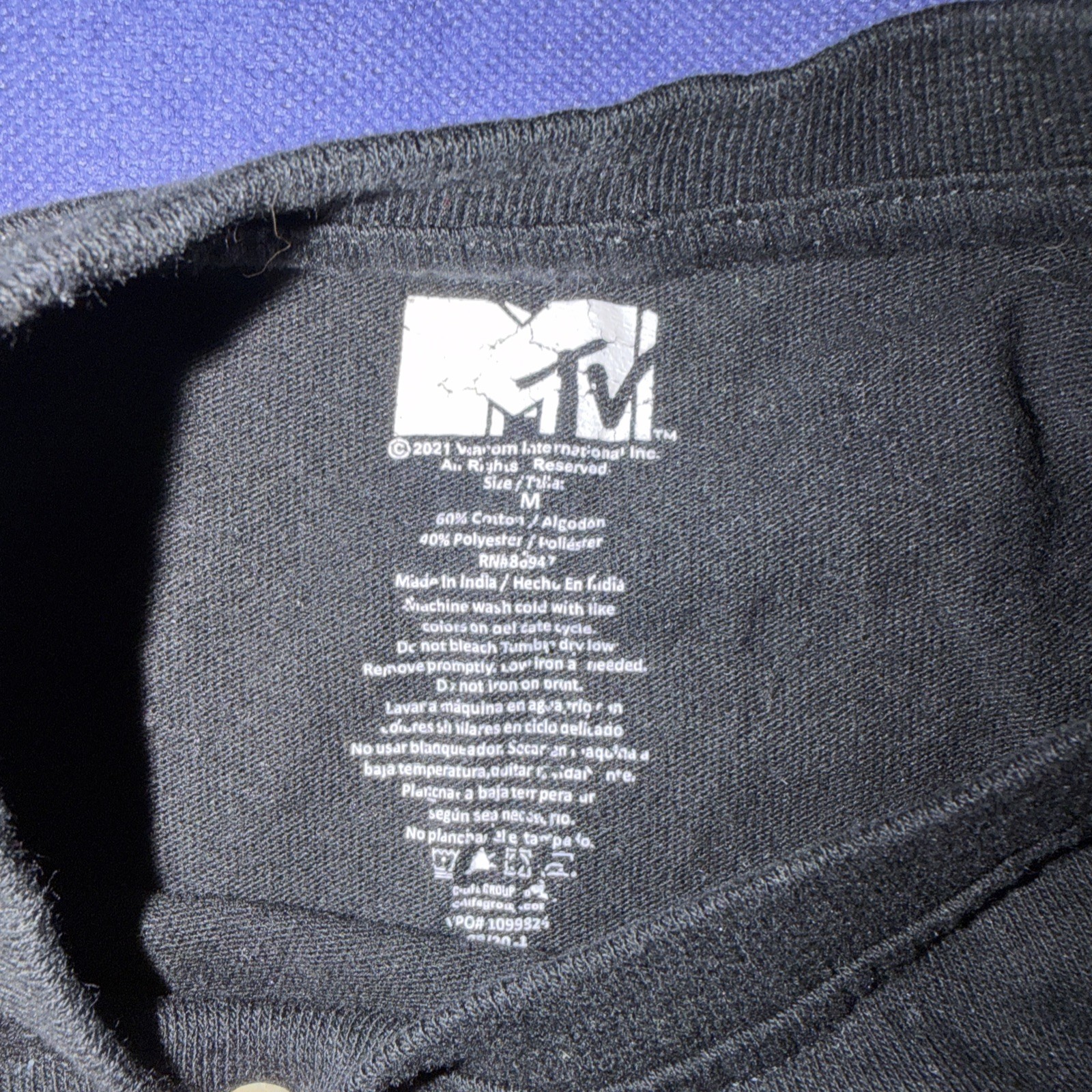 MTV Music Television Men&rsquo;s Officially Licensed Retro Vintage T-Shirt Size MEDIUM