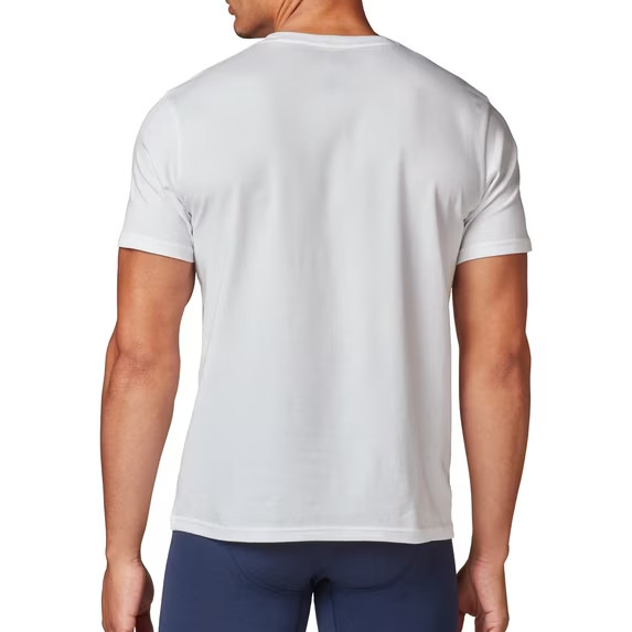 Wrangler Men Crew Neck Undershirts White Cotton Stretch T Shirts 6 Pack Size 2XL