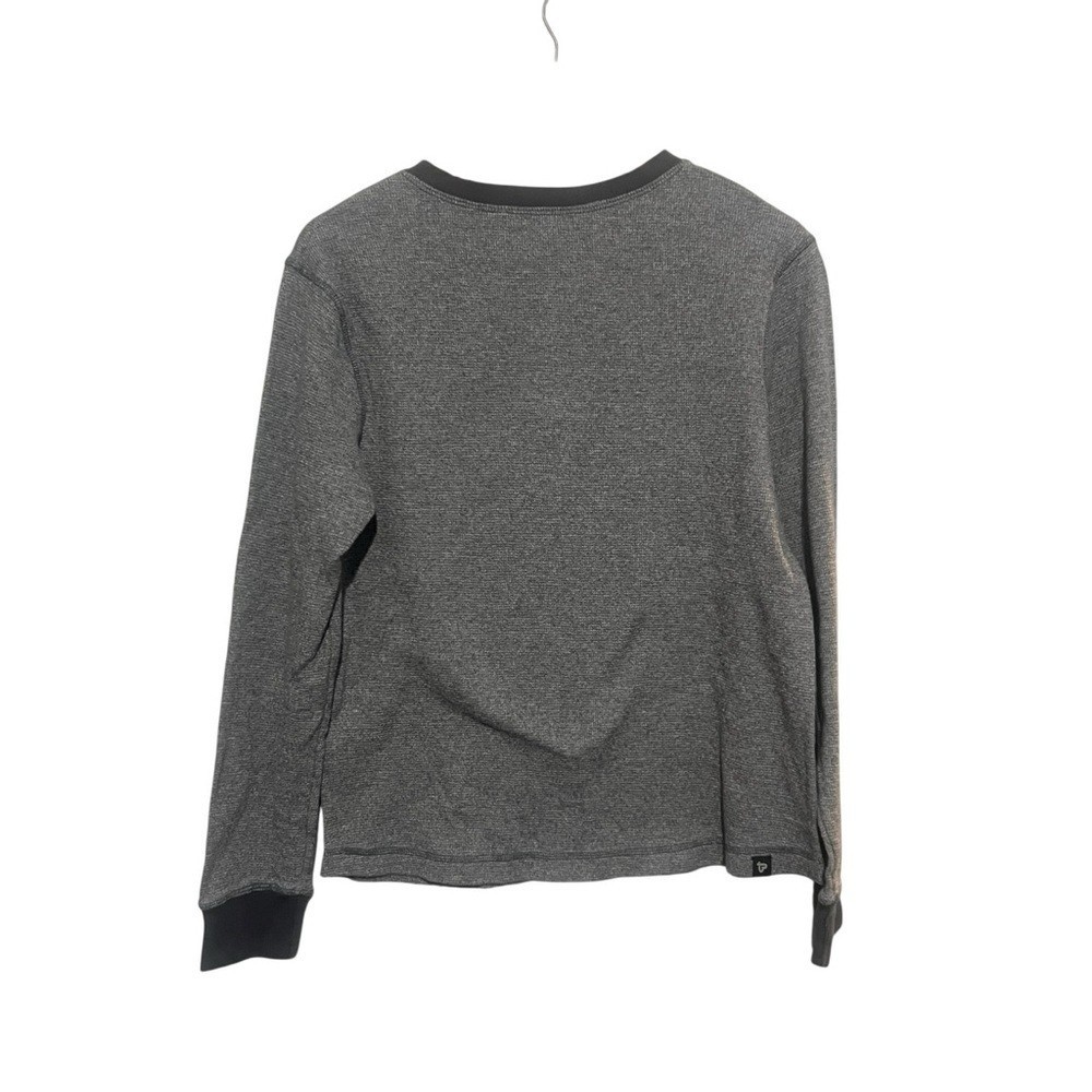 Pact Organic Cotton Henley Men&rsquo;s Shirt Size Large Grey Gray Long Sleeves