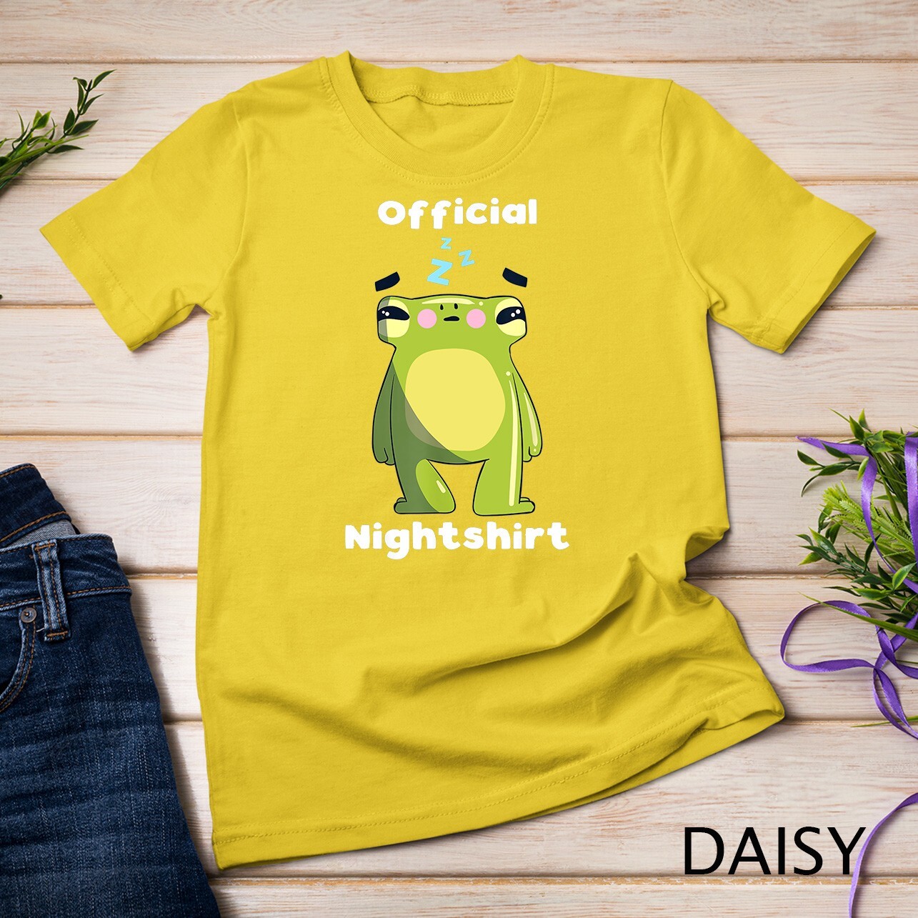 Cute Frog Sleepshirt Nightwear Nightshirt Sleep Pajama Unisex T-shirt