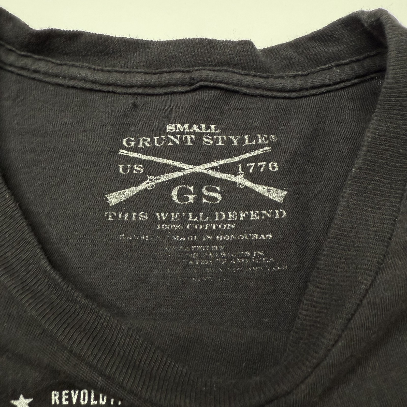 Grunt Style Shirt Mens Small American Flag Military War History Graphic Tee