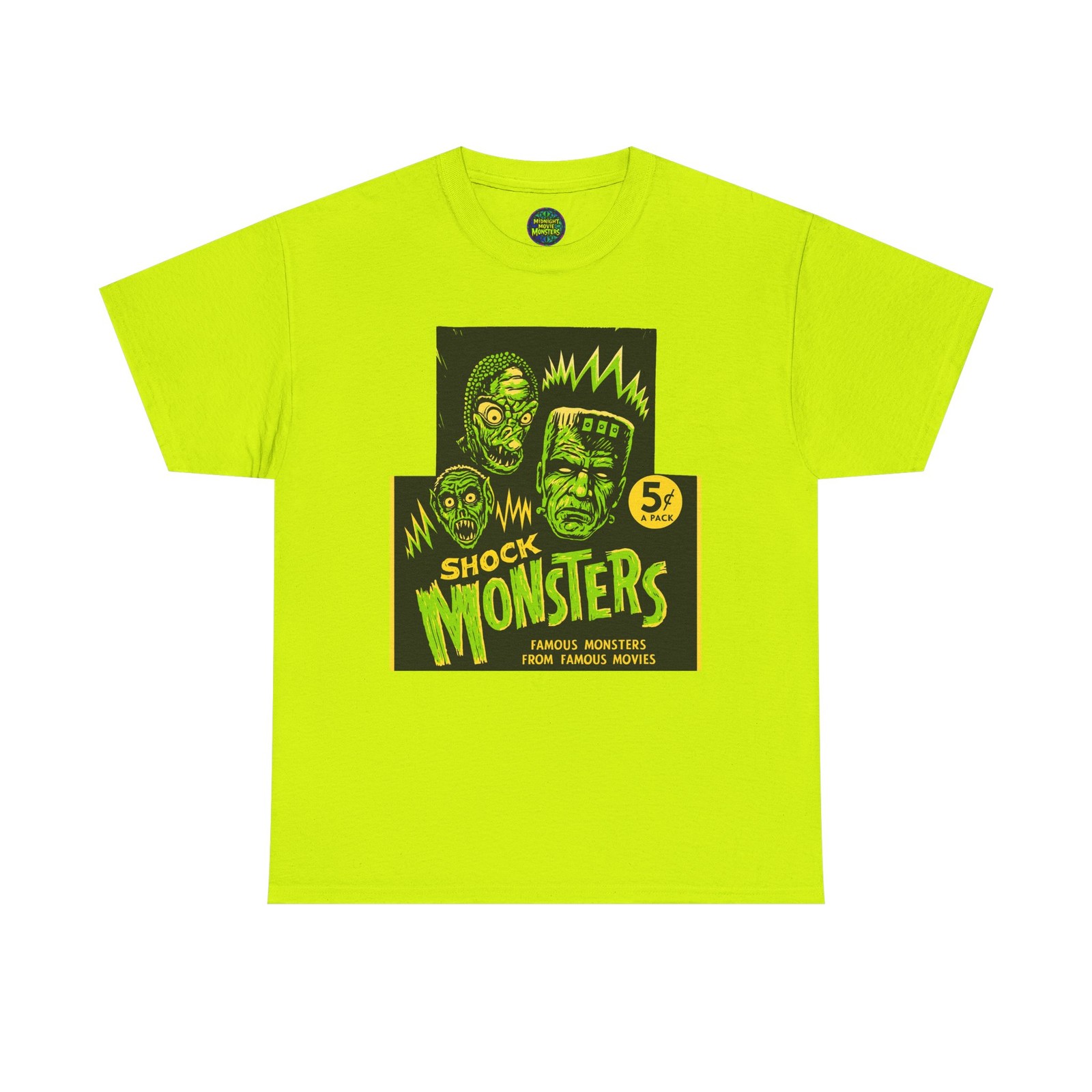 Shock Monsters T-Shirt Tee FAMOUS FROM FAMOUS MOVIES Frankenstein Mole People