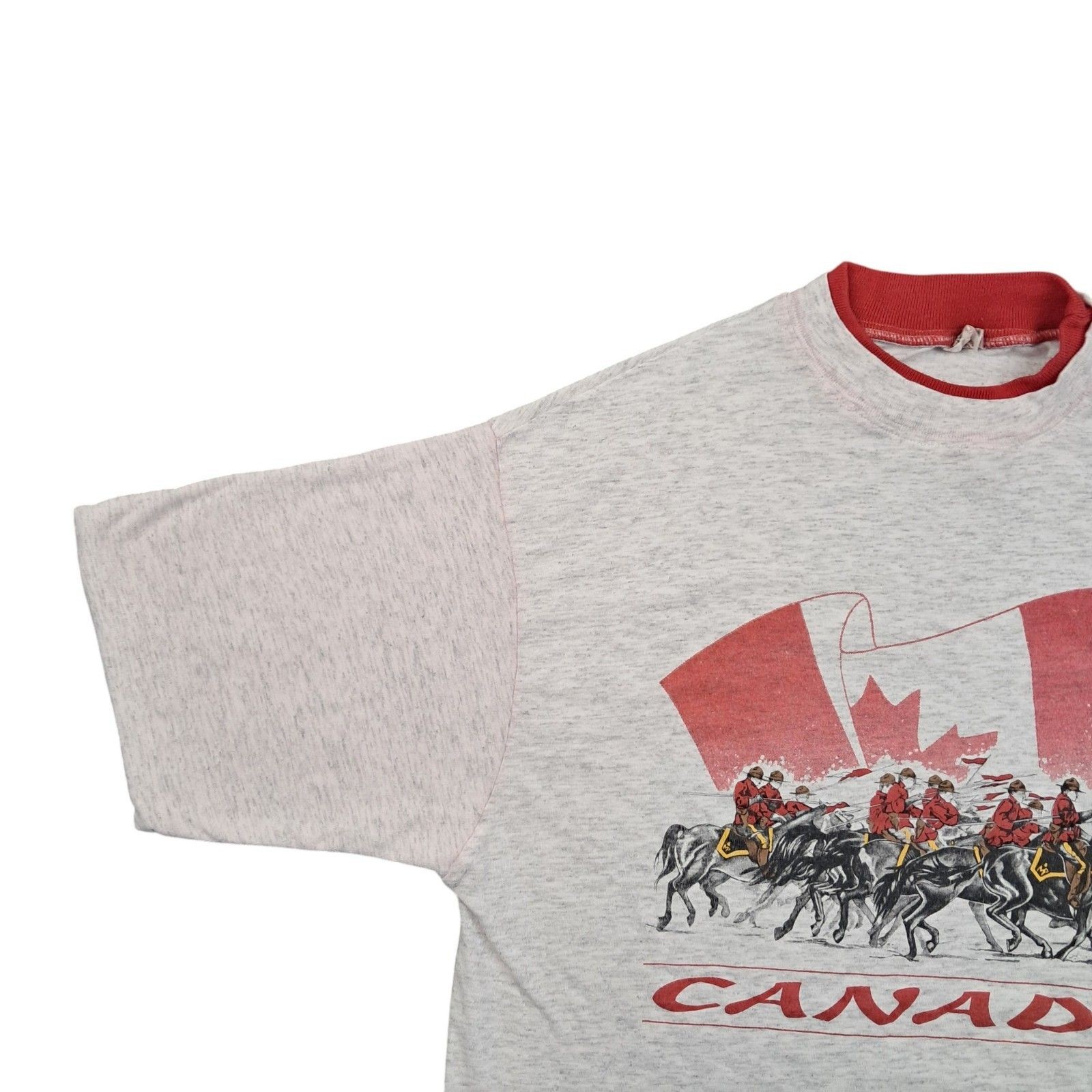 Canada T Shirt Large Men&rsquo;s White Cotton Vintage Single Stitch Tourist