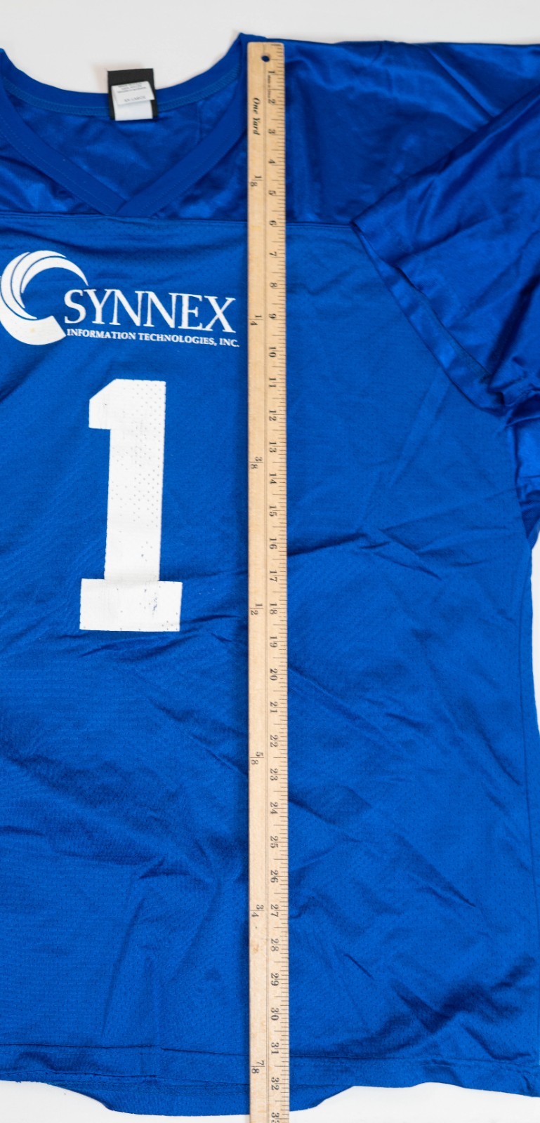 Vintage IBM Computer Football Jersey Men Size 2XL Blue Promo Made USA Wilson