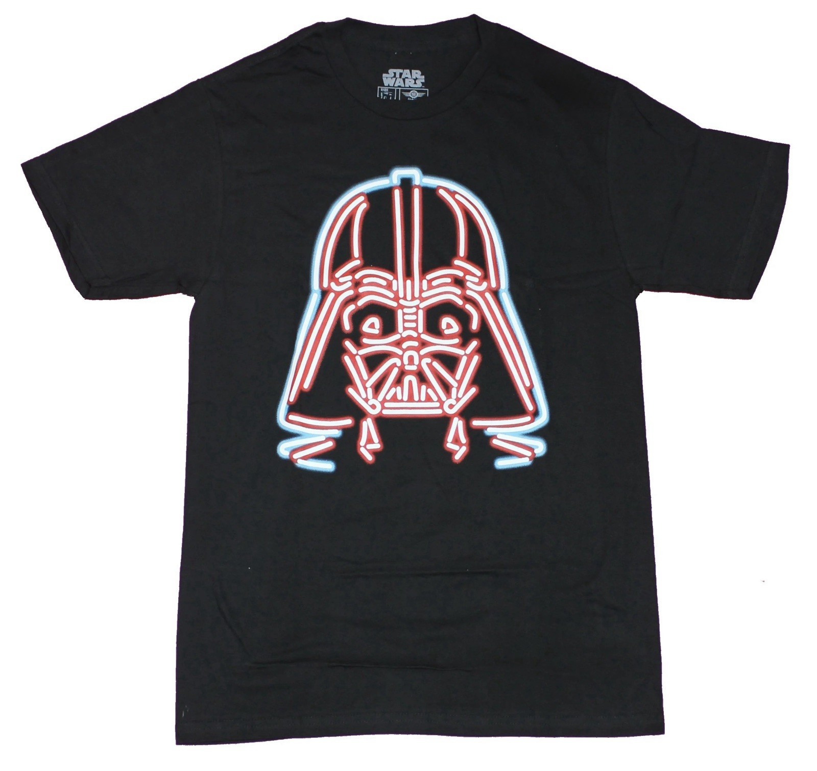 BLACK STAR WARS DARTH VADER HELMET T-SHIRT, SIZE XL, CHEST 46 IN, LENGTH 29 IN