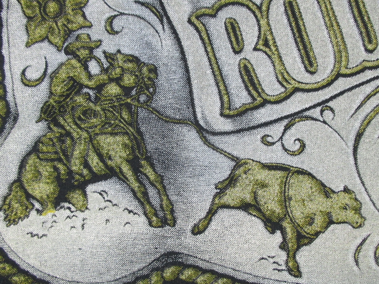 vintage 80s COWBOY RODEO PAPER THIN T-Shirt LARGE single stitch horse NOS