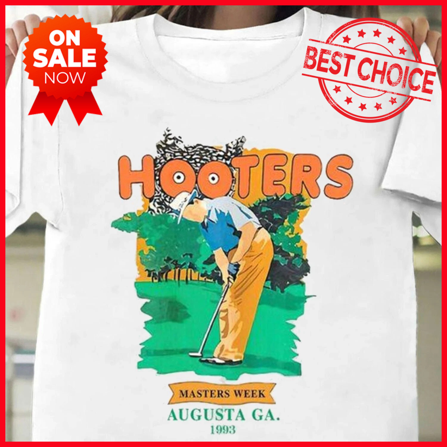 HOOTERS Masters Week 1993 Vintage Hooters Golf Unisex T-shirt S-5XL P578