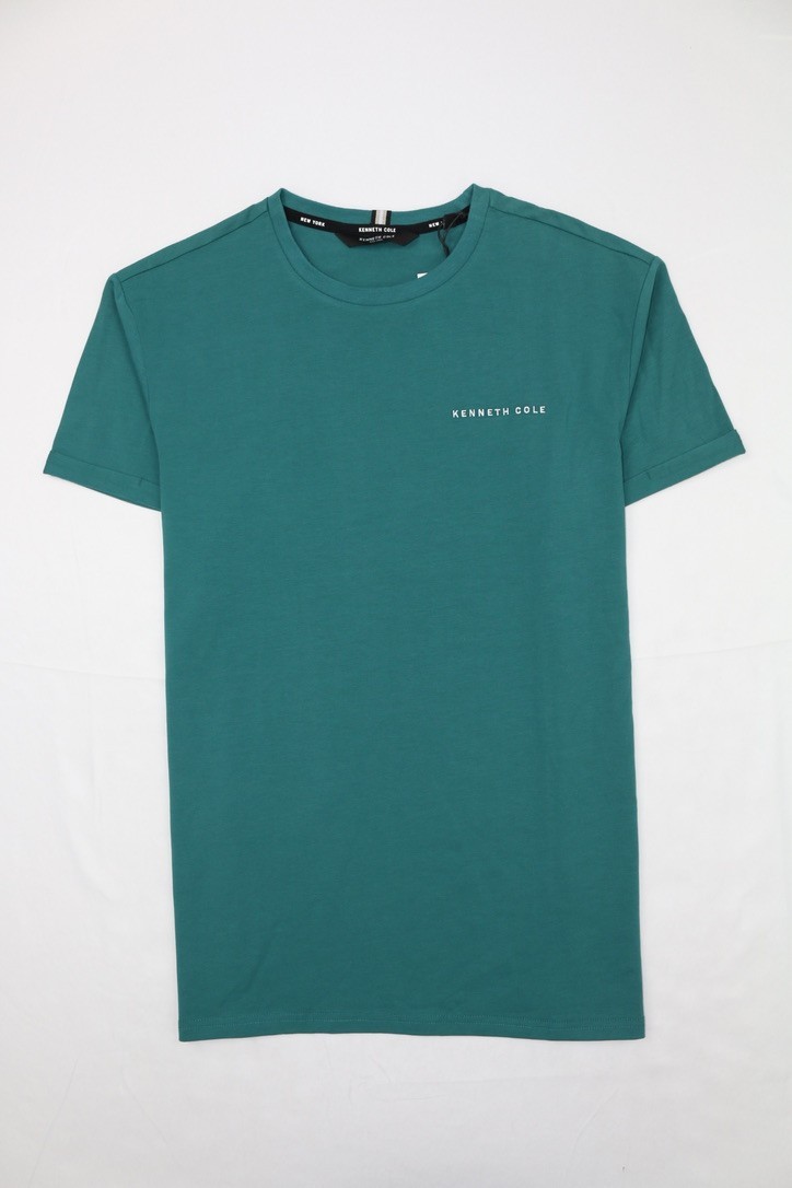 Kenneth Cole Men&rsquo;s Crew Neck Short Sleeve Active Tee Pacific Green M Embroidery