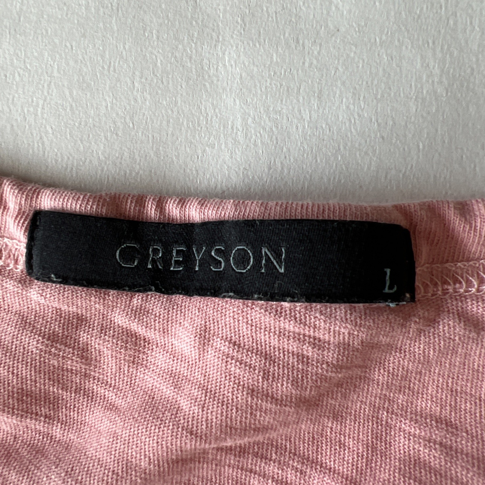 Greyson Performance T-Shirt Mens Large Pink Short Sleeve Lightweight 100% Cotton