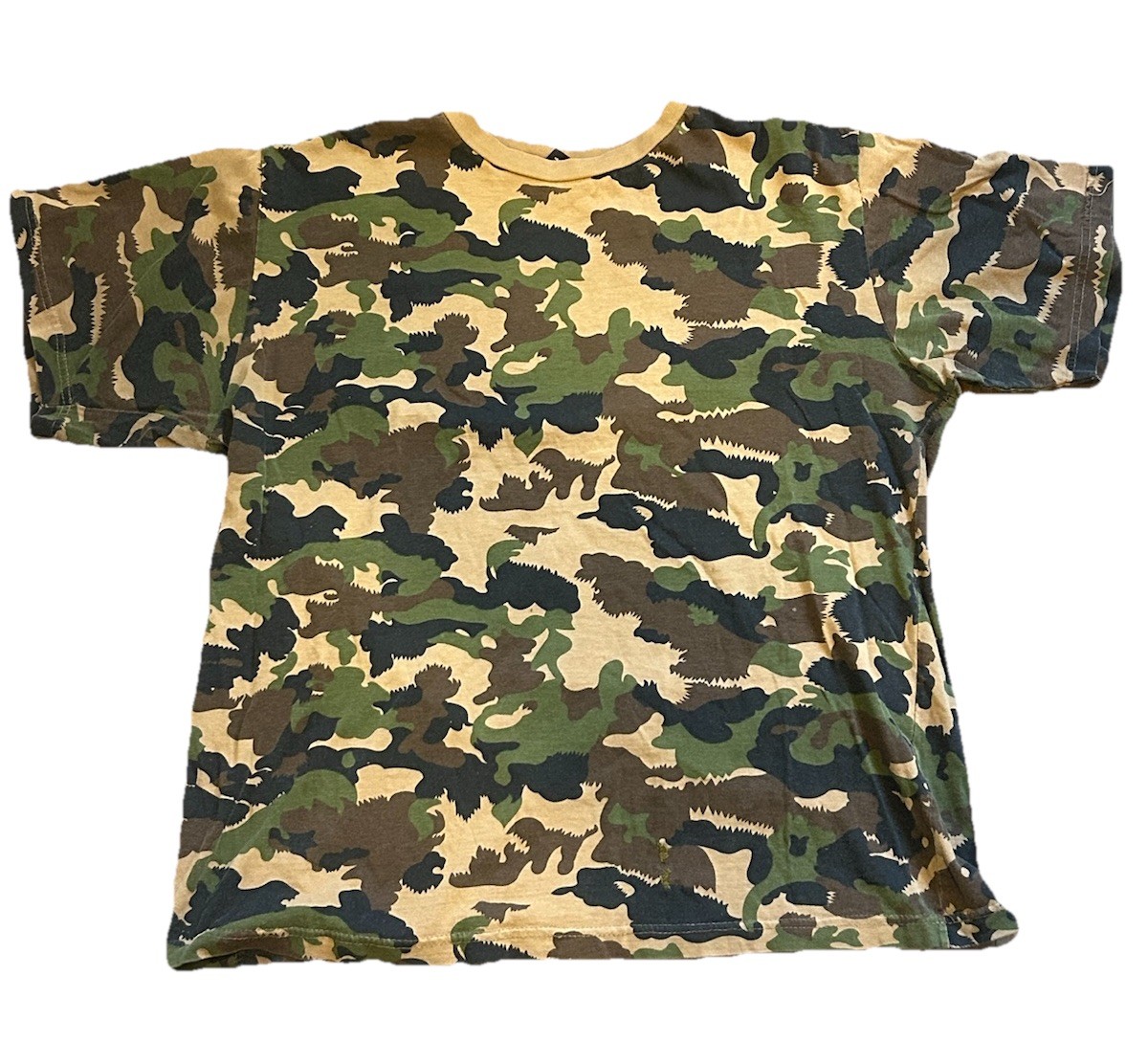 Vintage 90s Mil-Tec Woodland Camo Shirt Large 22×24 Boxy