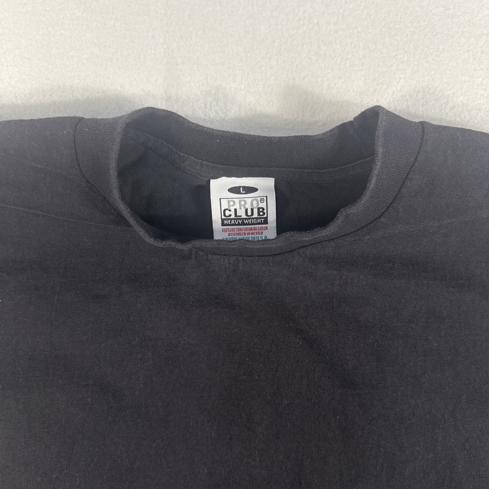 3X Pro Club Heavyweight T-Shirt Blk/Wht/Pink Men’s Crew Neck Short Sleeve Size L