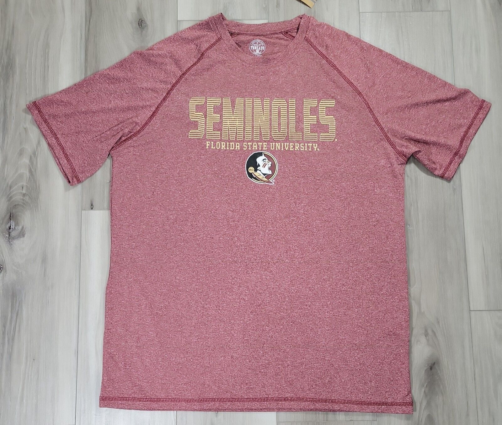 FSU Florida State Seminoles Men&rsquo;s T-Shirt XL Wine Name Spell Out Logo New