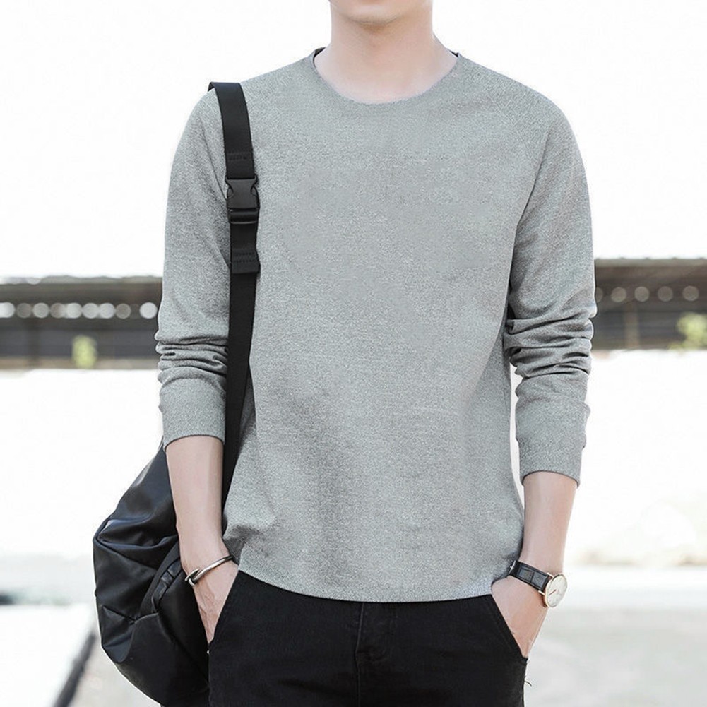 Long Sleeve Tee Mens Casual Top Lightweight Fabric Stretch Fabric Easy Care