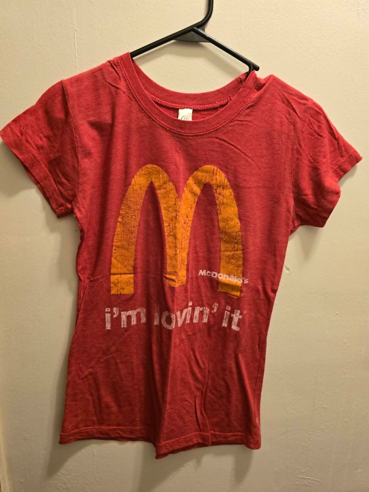Vintage McDonalds Im Lovin It Graphic Tee Shirt Red Golden Arches Womens Large