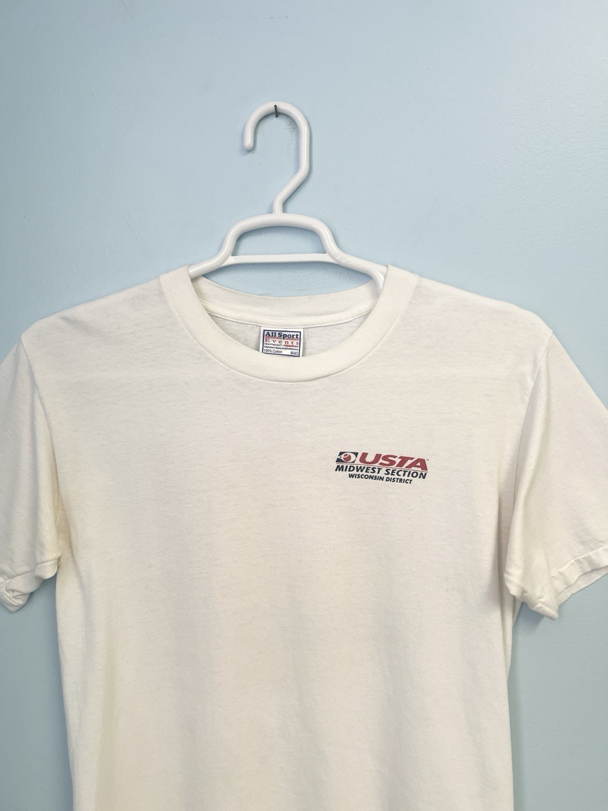 Vintage 90s USTA Midwest Section Wisconsin District Tennis T Shirt Medium