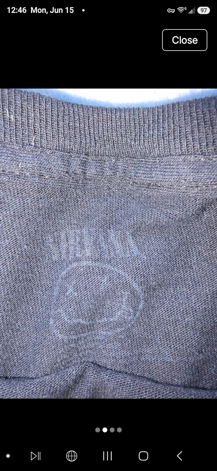 Nirvana T Shirt Black Graphic Crew Neck Classic Smiley Face Logo Blue Yellow S/M
