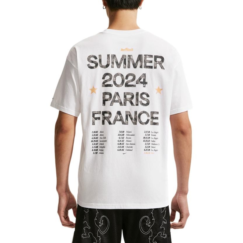 Nike T Shirts Men&rsquo;s White Crew Neck Moderate IH8582-100 Size