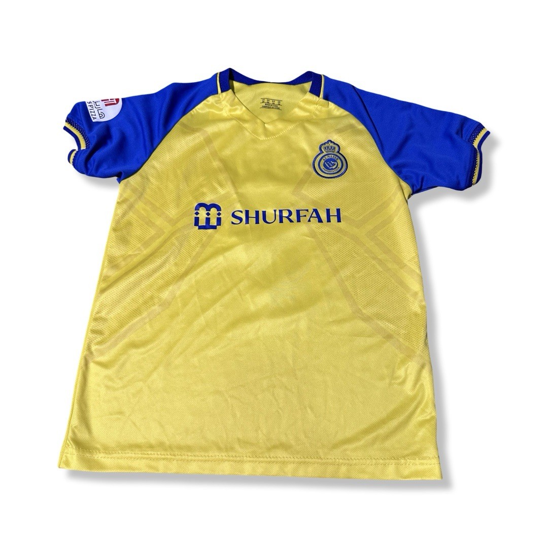 Ronaldo Al Nassr Cristiano Ronaldo #7 Soccer Jersey Yellow/Blue Size S Small