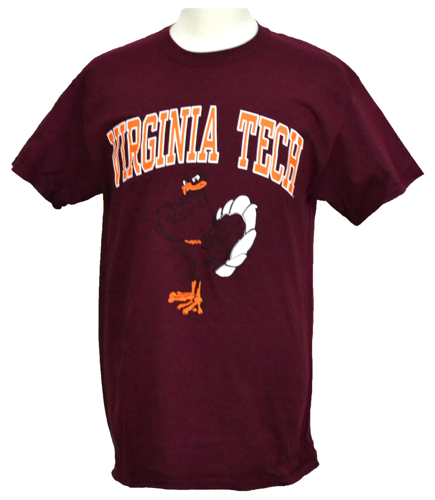NCAA Virginia Tech Pride Mascot T-shirt Hokies Graphic Tee Maroon Red NWT