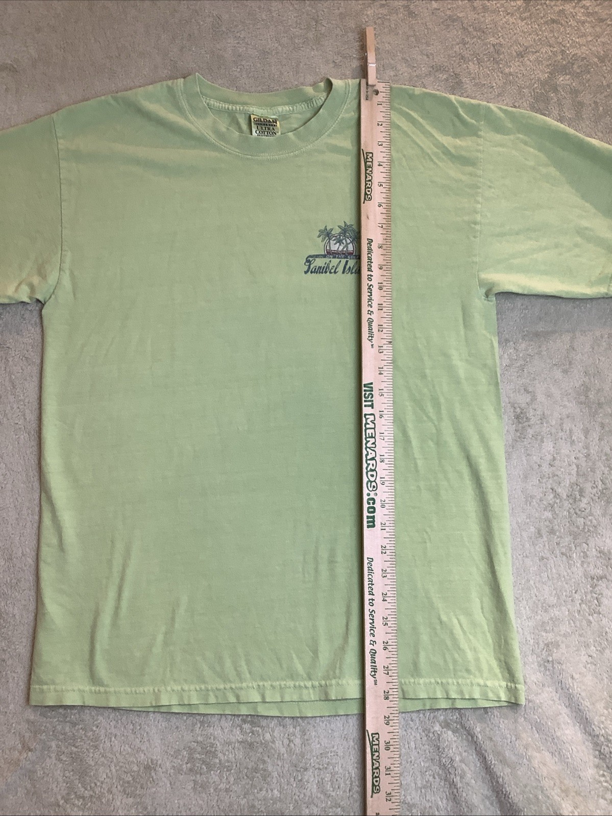 Mens Tropical Graphic Short Sleeve Lime Green Crew Neck T-shirt Large