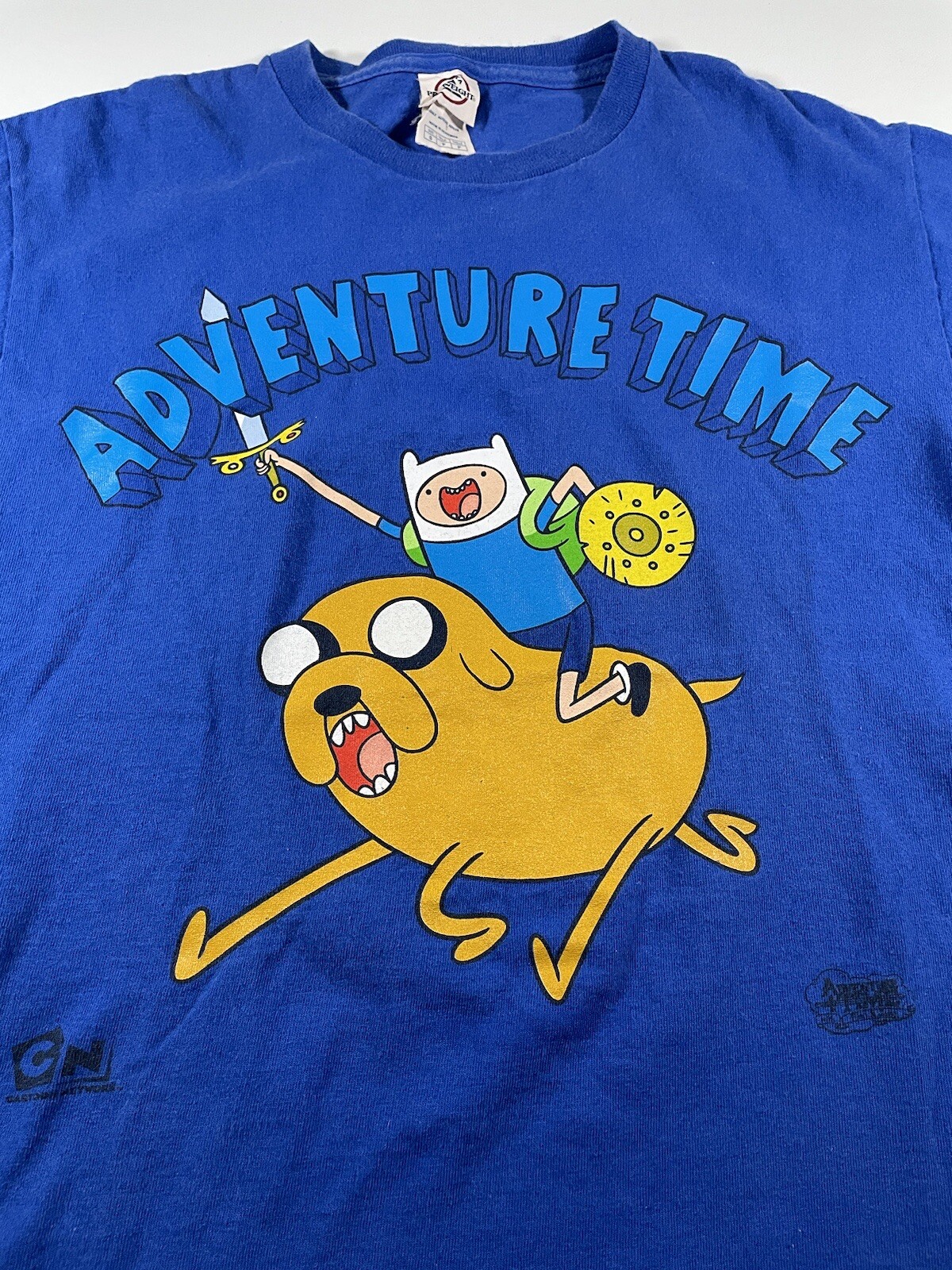 Y2K Adventure Time T Shirt S Cartoon Network Blue Delta Preowned Big Graphic