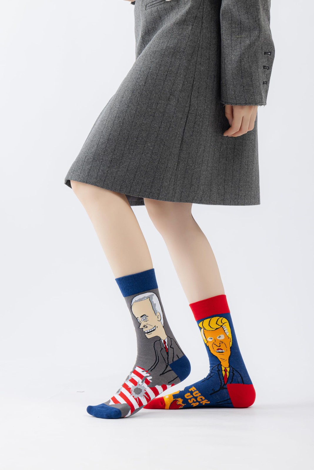 Funny Novelty Socks with Unique Asymmetric USA Designs,Cute Personalized Sock…