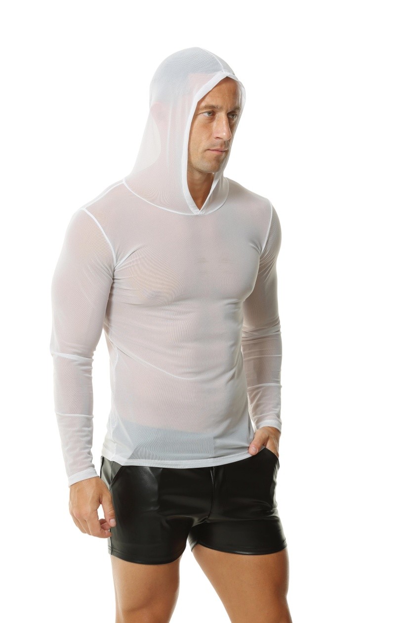Mens Transparent T-shirt Glossy Tight Boxer Shorts Casual Breathable Sports Suit