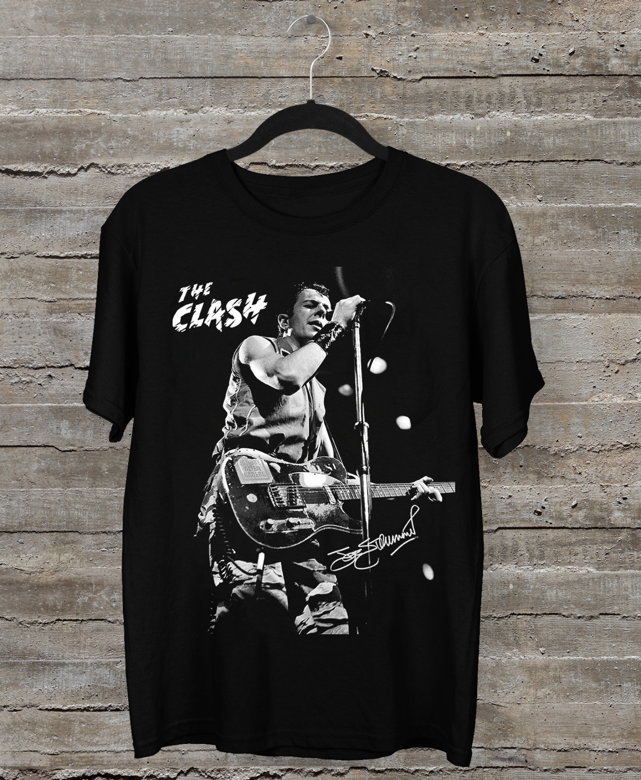 NEW Joe Strummer The Clash Signature Black Size S-5XL Gift Fan Shirt AG252