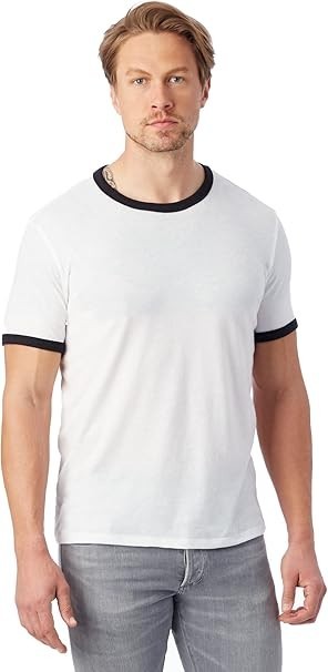 Men&rsquo;s Alternative Apparel Keeper Ringer Tee Premium Retro Sm – 3xl Brand New