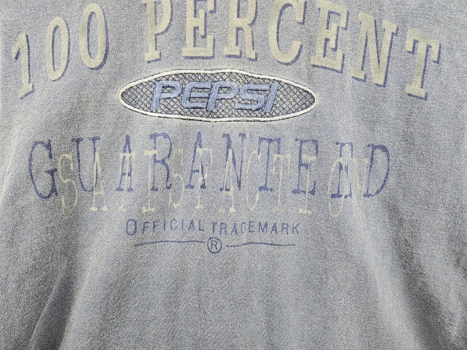 Vintage PEPSI S/M TShirt Single Stitch Blue 100 Percent Guaranteed