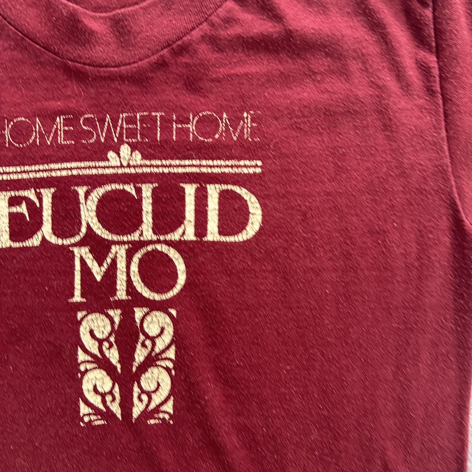 Vintage Euclid MO Shirt Mens Medium Home Sweet Home Missouri Souvenir Tee 80s SS