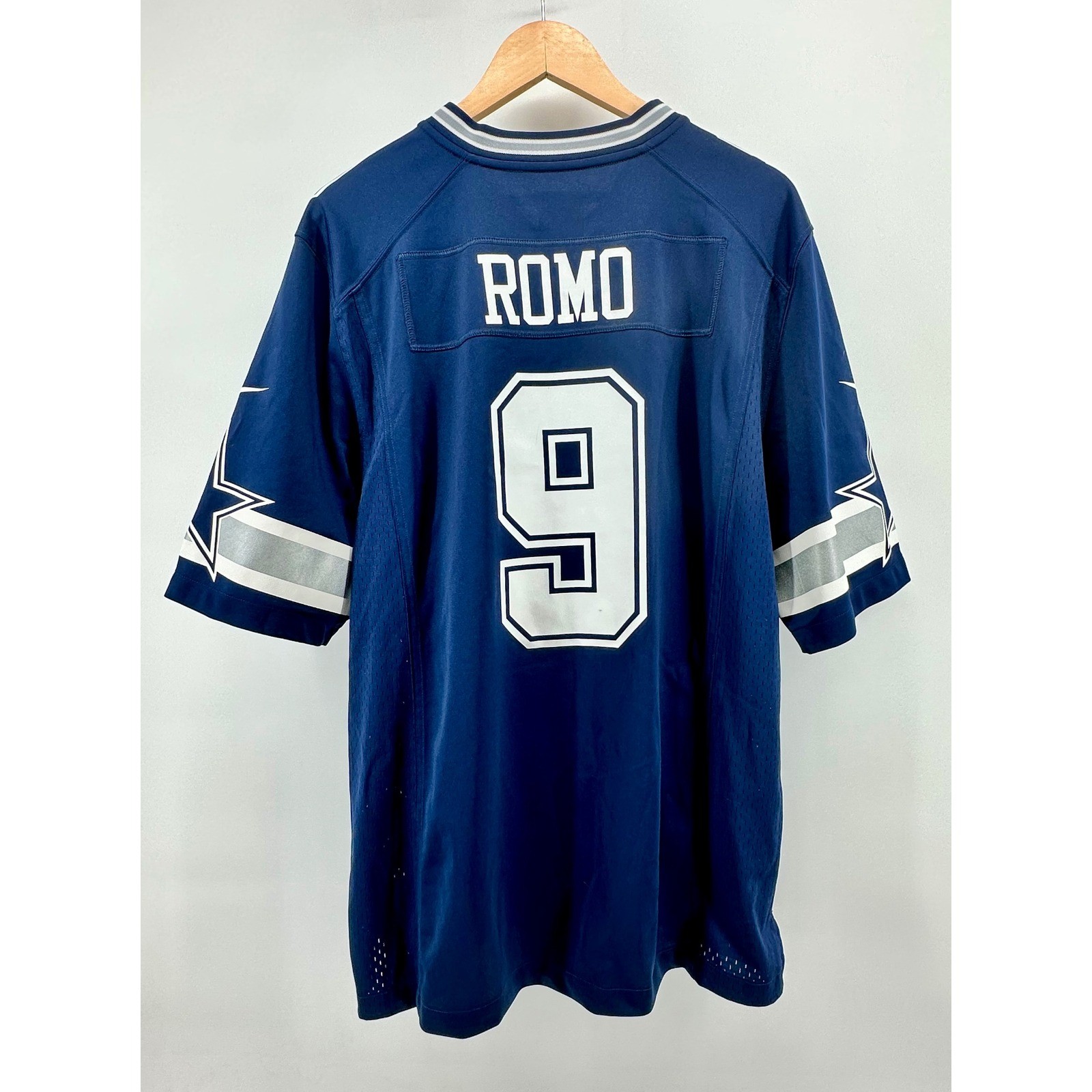 Nike Dallas Cowboys Tony Romo 9 NFL On Field Jersey Mens Large Navy Blue L