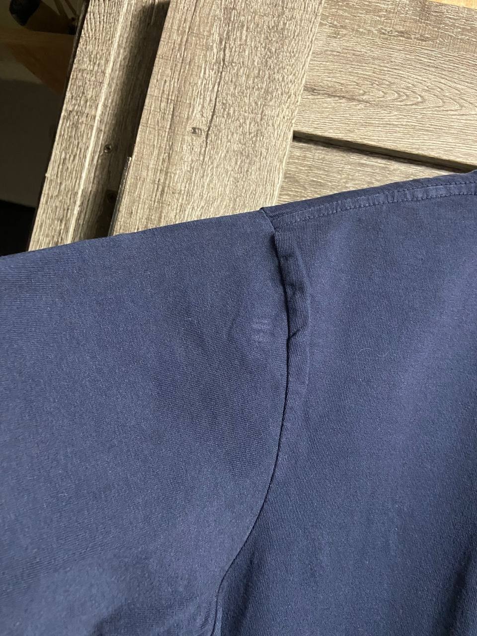 Velva Sheen Blue Pocket T-Shirt Men&rsquo;s L Heavyweight Seamless Made in USA Vintage