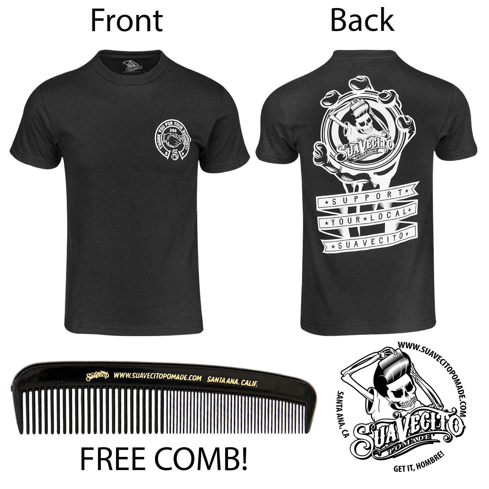 Men&rsquo;s Suavecito Support Local Tee Shirt (S, M, L, XL, 2XL, 3XL, 4XL, 5XL)
