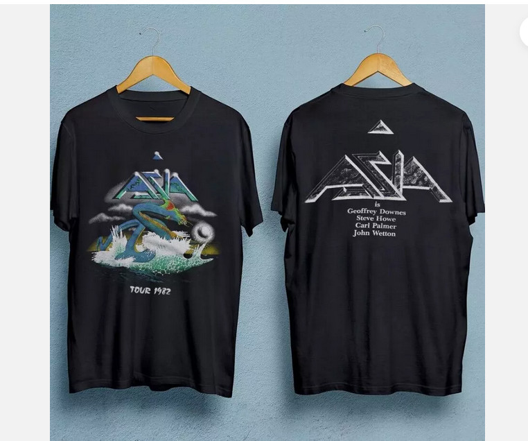Asia Band tour men t-shirt double-sided black unisex all sizes for fans