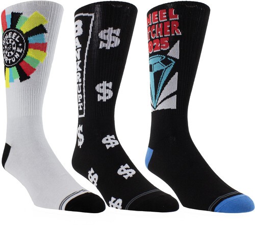 Perri&rsquo;s – Wheel of Fortune – Crew Socks (3 Pack) [New ] Socks, 3 Pack