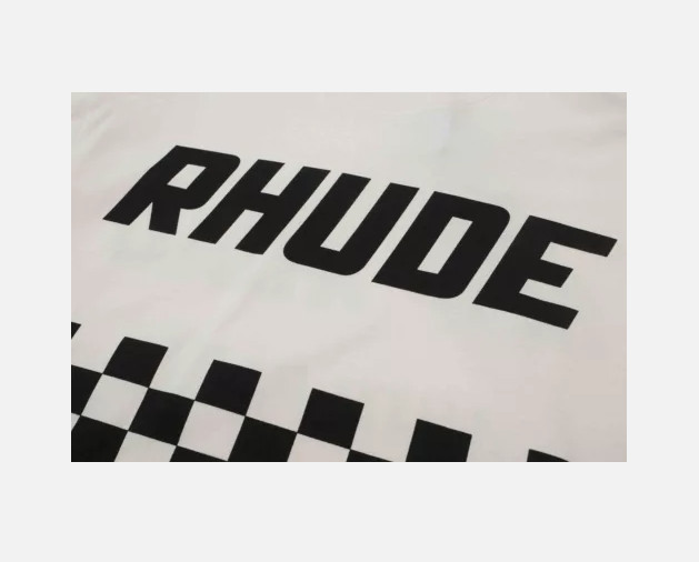 NEW RHUDE Men Women High Quality Leisure Cotton Short Sleeve POLO T-Shirt S-XL