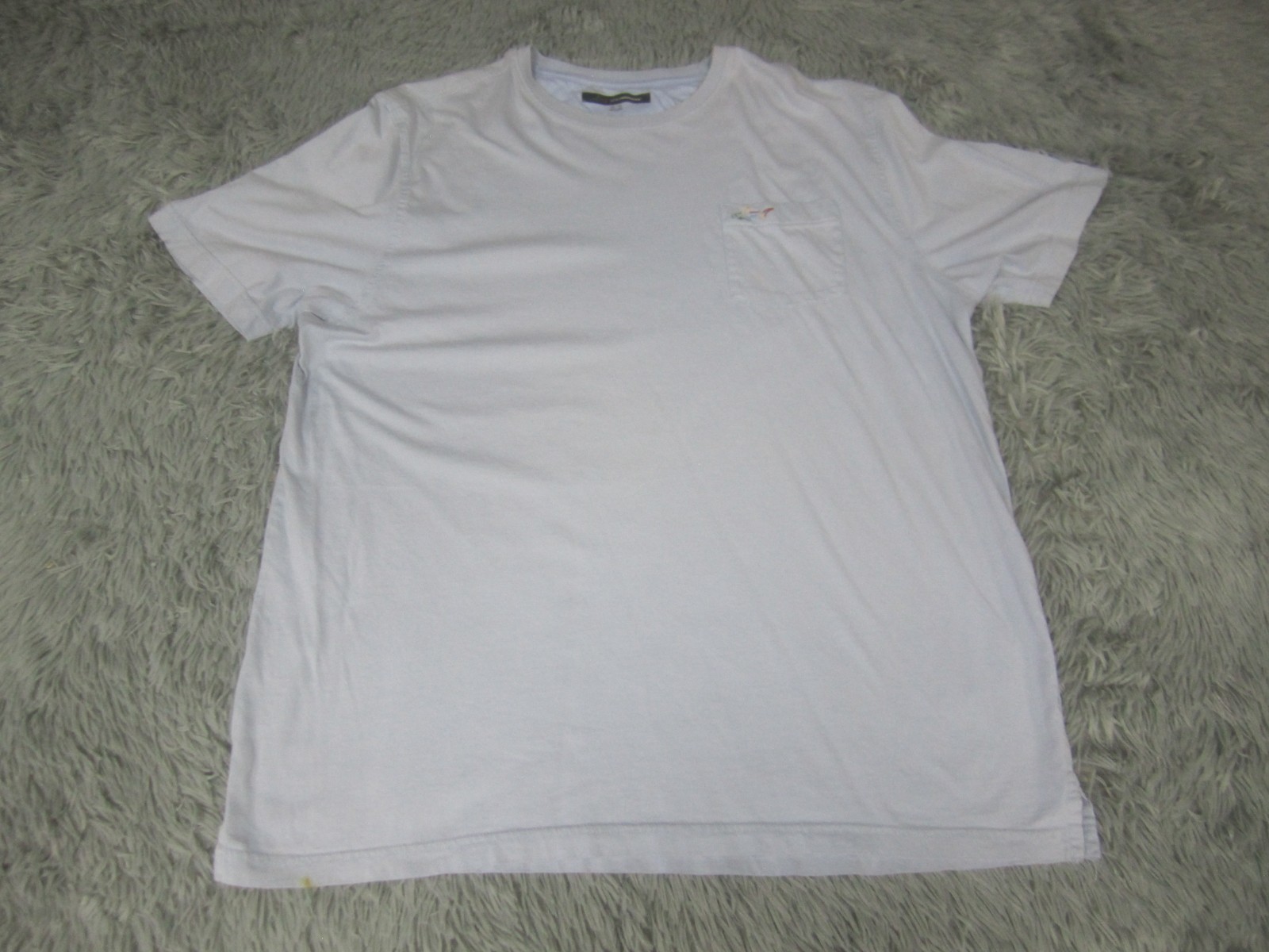Greg Norman Shirt Mens 2XL Light Blue Pocket Tee Short Sleeve Crew Neck Cotton