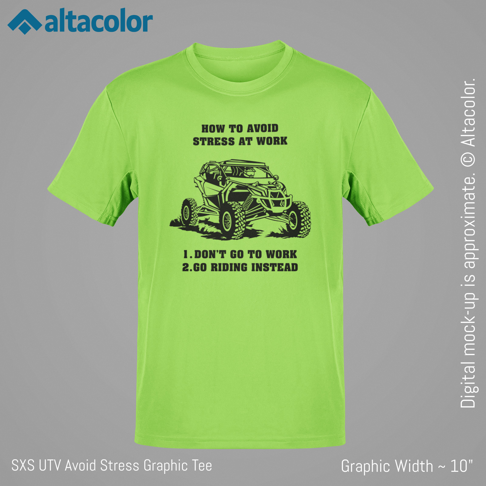 SXS Side-By-Side UTV Graphic Gildan Heavy Tee – Choice of Colours – Perfect Gift