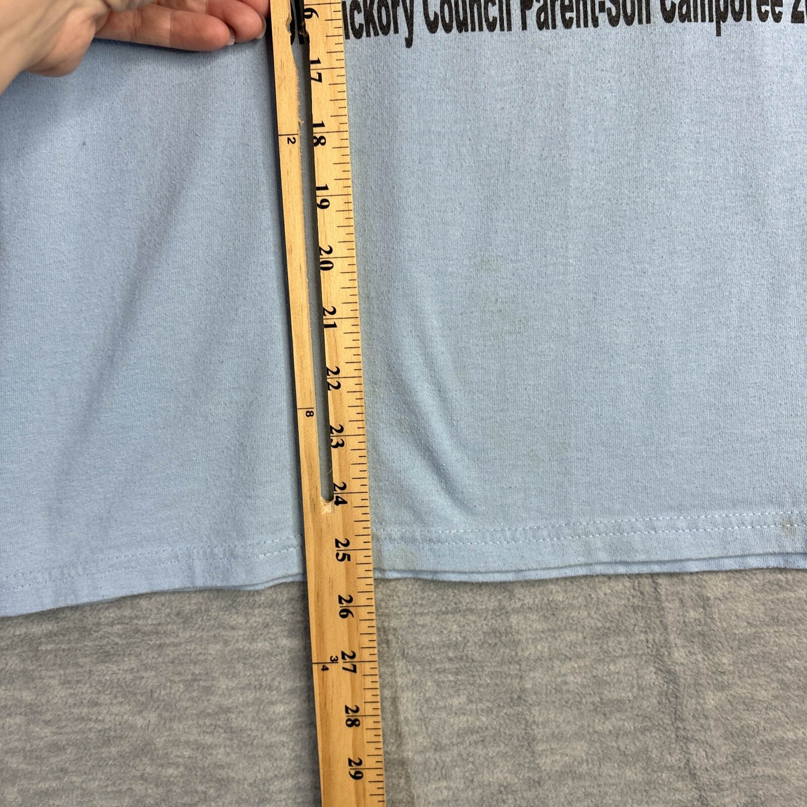 Vintage Y2K Boy Scout Tee M Hanes Heavyweight 50/50 Shirt Hiking Virginia Blue