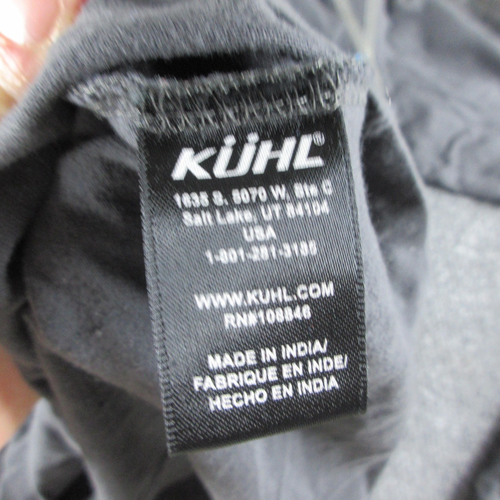 Kuhl Shirt Mens Medium Gray Long Sleeve Organic Cotton Zip Pocket Crew Neck