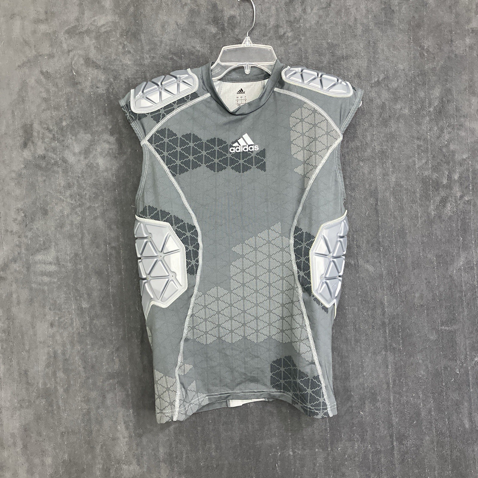 Adidas 5 Padded Football Shirt Mens Large Techfit Ironskin Compression Climacool